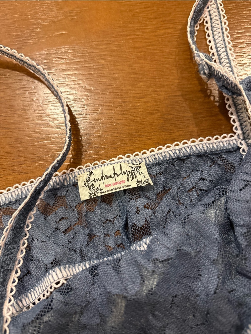 Free people Lace Camisole Tank Top - Light Blue - Picture 6 of 6